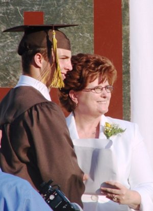 Superintendent Dr. Karol Galcik participates in the granting of diplomas.