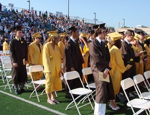 Waiting for the ceremony to begin
