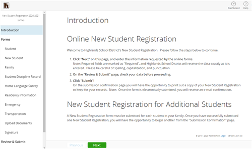 Online Registration 2 